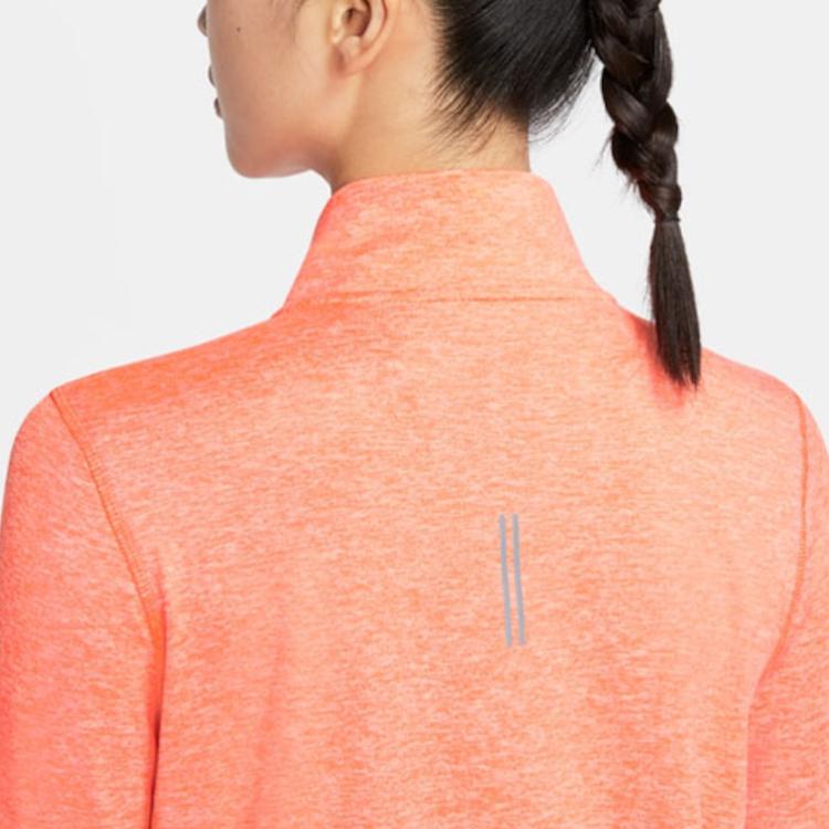 Nike Element Half-Zip Running Fitness Top Women Tops Bright-Orange CU3221-854