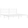 VidaXL Cadre de lit métal sans matelas et tête de lit blanc 193x203 cm 376183