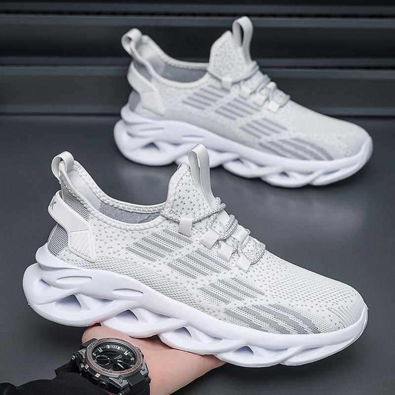 Men's Sneakers Ultra-light Running Shoes Casual Sports Shoes Fish Scales Large Size Fitness Tennis Shoes