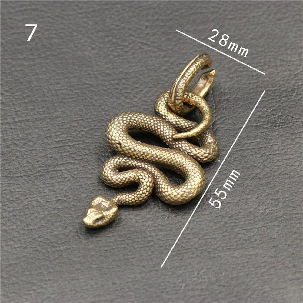 

Латунный Металлический Ручной Работы Брелок Животное Кобра Форма Змеи Брелок Подвеска для Сумки Ручной Работы Инструмент 7
