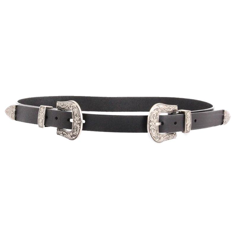 Women Fashion Metal Waistband Waist Style Belt Double Buckle Female Belt Female Style Belt