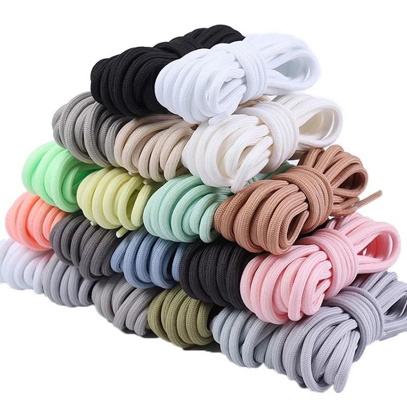 1Pair Round Shoelaces for Sports Boot Sneaker Shoe Laces Solid Shoes Strings Classic Athletic Sports