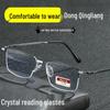 Crystal Stone Extra Grade Unisex HD Anti-Blue Light Reading Glasses for Middle-Aged & Elderly