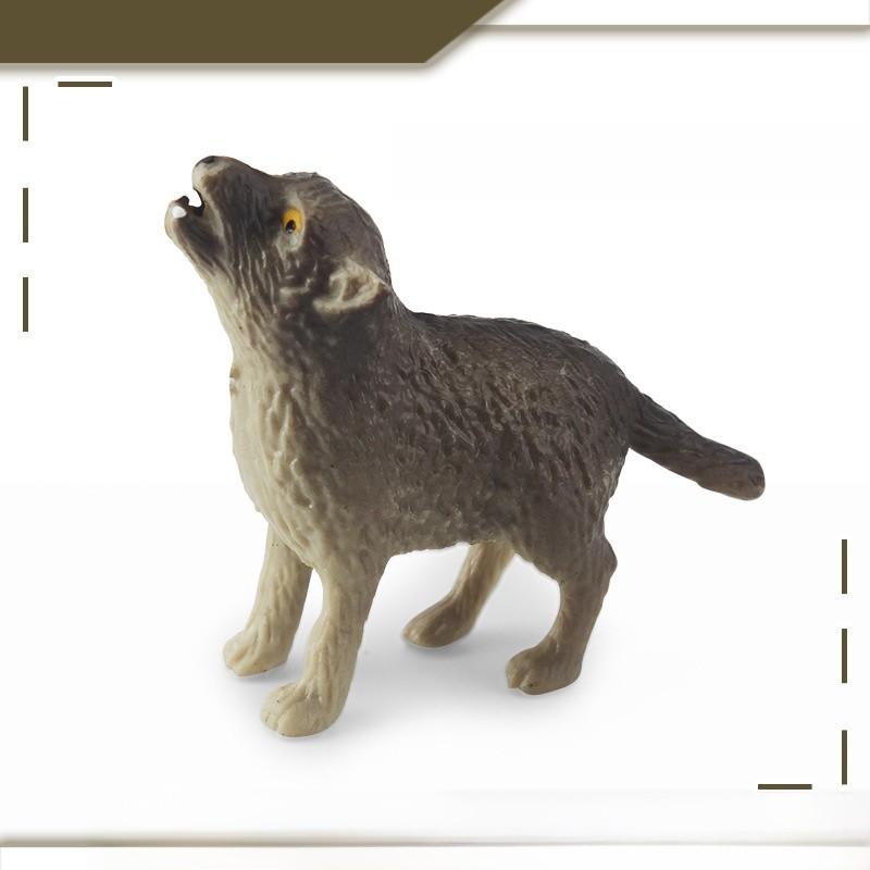 Wild Forest Animal Pvc Model With Roaring Wolf And Hunting Features For Educational Display
