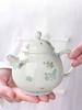 Chinese Traditional Ceramic Infuser Teapot, Porcelain Tea Pot, Beauty Kettle, Office Supplies, Household Tea Ceremony Gifts, 220