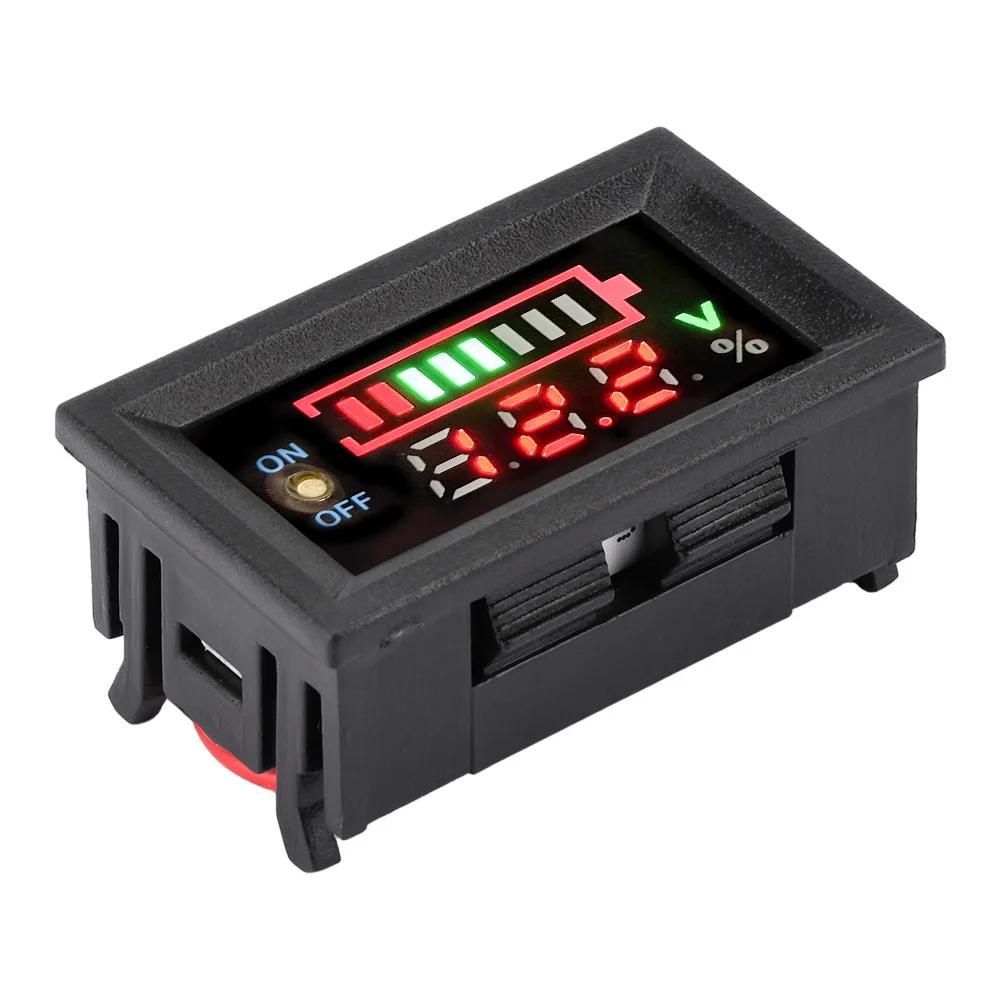 12V Car Lead Acid Battery Charge Level Capacity Indicator 2S 3S 4S LED Battery Capacity Meter 8.4V 12.6V 16.8V Voltmeter Tester