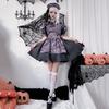 Halloween Costume Pumpkin Witch Costume Horror Doll Maid Costume Dark Gothic Vampire Dress