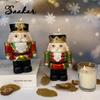 Nutcracker Candlestick Decor Household Living Room Desktop Candlestick Christmas Resin Decoration Objects