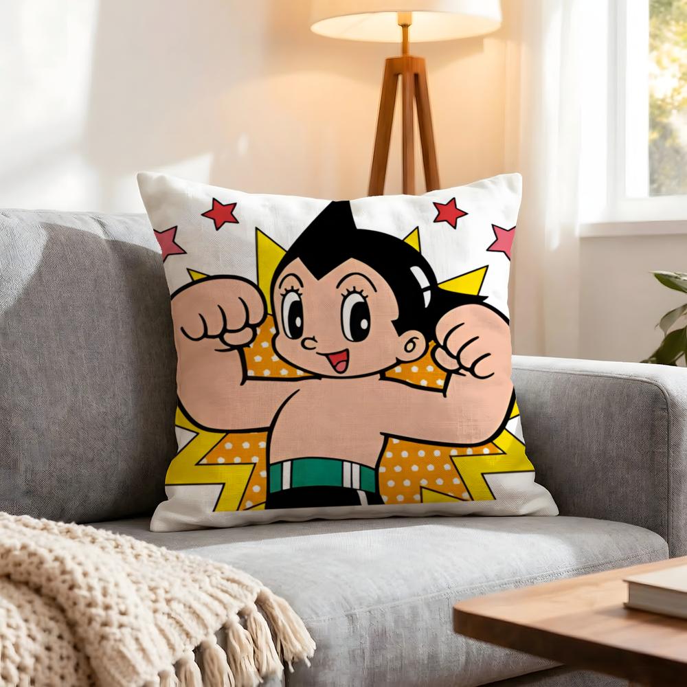 Anime Astro Boy Cushion Cover 1Pcs Decorative Covers Soft Cushion Case For Sofa Couch Decor 40X40 45X45 Pillowcases