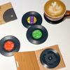 2/4/6/12pcs Retro Vinyl Record Cup Coaster Anti-slip Coffee Coasters Heat Resistant Music Drink Mug Mat Table Placemat Decor