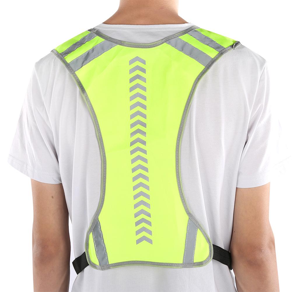 Outdoor Reflective Safety Vest with LED Light High Visibility for Night Running Cycling