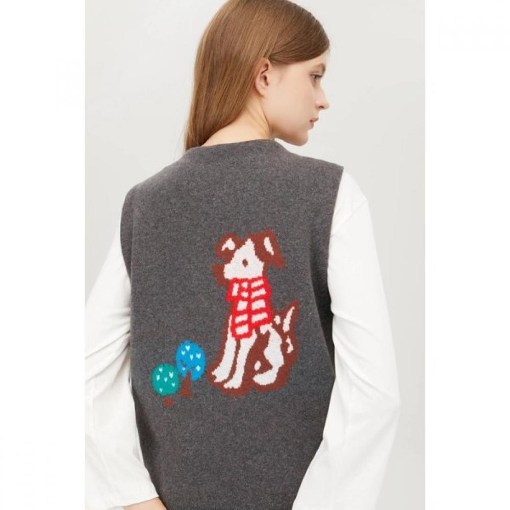 Benetton Jacquard Knit Duck Down Vest Bapde3561