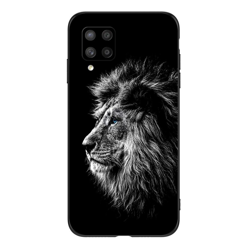 For Samsung Galaxy A42 5G Case For GalaxyA42 A 42 5G SM-A426B A426 Phone Cover 6.6inch Black Tpu Case Lion Wolf Tiger Dragon