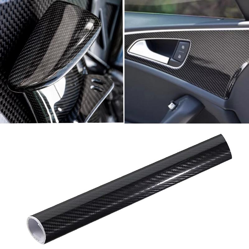 Car 5D Carbon Fiber Film Sticker Vinyl Film 30*300cm/11.8*118.1inch Self Adhesive Sheet Vinyl Wrap Film Protective Film Stickers