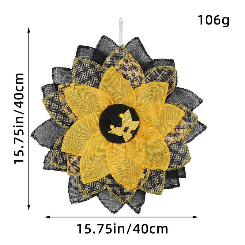 

Bee Decoration Bee Festival Sunflower Wreath Easter Bee Wreath Festival Props Decoration