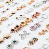 100 Pairs Assorted Styles Plastic Stud Earrings Set Surprise Gift for Girlfriend