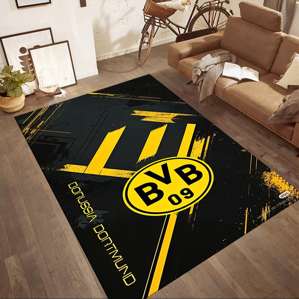 Borussia Dortmund Floor Mat Perfect For Foyer Hallway Decorate Room Playrooms Antislip Rug Decorate Offices