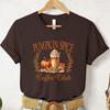 Pumpkin Spice Coffee Club TShirt, Fall Coffee Lover Shirt, Spooky Season Womens Fall Tee, Cute Retro Autumn Shirt, Fall Vibes Gift for Her