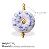 Color Ceramic Pendant Collection Devil Eye Flower Blue And White Porcelain Love Multi-Shape Diy Handmade Jewelry Accessories