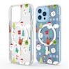 Snowman Reindeer Head Magnetic Transparent Case for iPhone 15/16/17 Pro Max - Full Coverage Protection