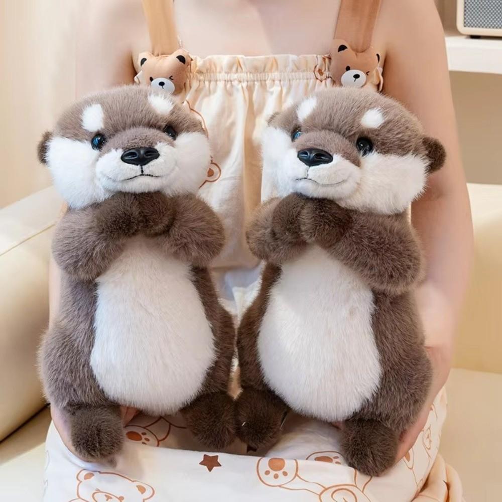 Cute Cartoon Otter Plush Toy 15/25/35cm Fluffy Otters Plushies Doll  Children's Birthday Gifts