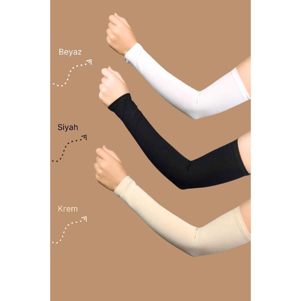 3 pary uniwersalnych rękawów z czesanej bawełny