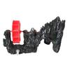 Aquarium Windmill Rockery: Rotatable Resin Stone Decoration for Fish Tanks. Connects to Air Pump.