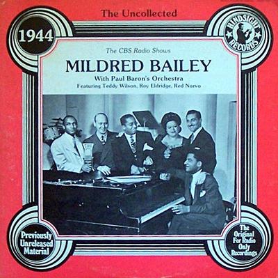 LP Record MILDRED BAILEY - Uncollected Mildred Bailey 1944 (Th HSR133 HINDSIGHT 1979 US Jazz Used