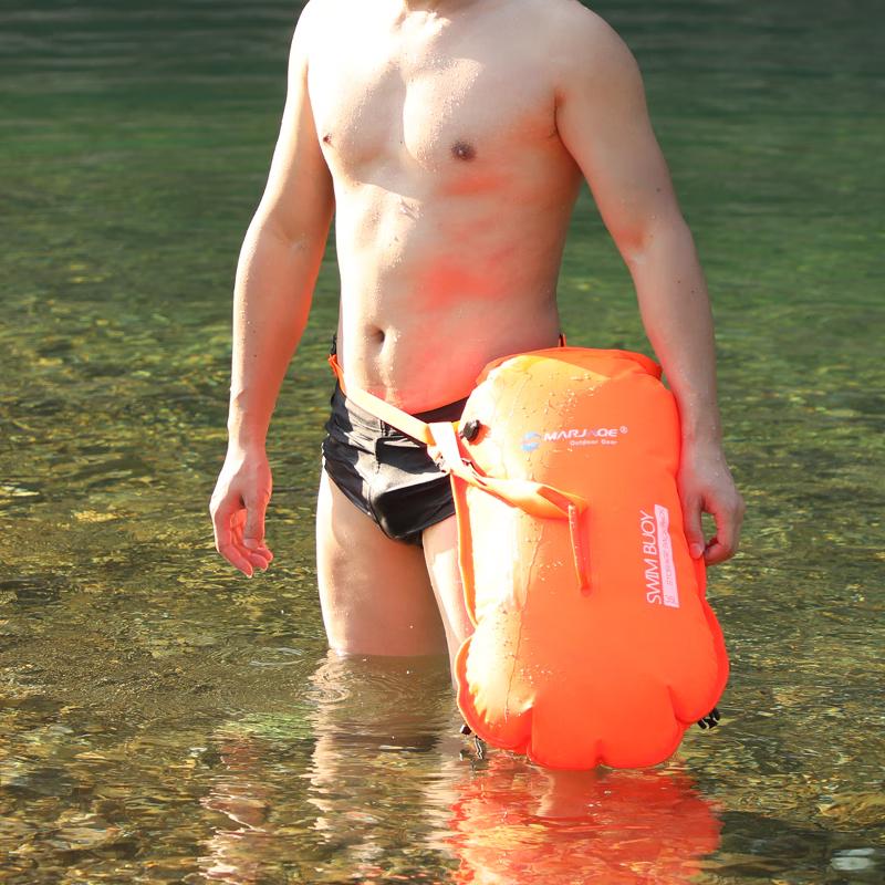 MARJAQE 28L Boetta da Nuoto con Doppio Airbag Borsa Impermeabile Asciutta