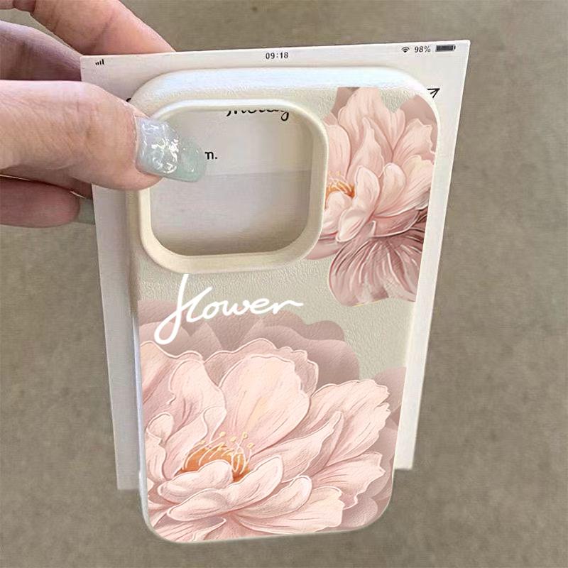 Elegant Peony Pattern In Pastel Colors Protective Case For iPhone 16E 17E 15 16 17 14 13 12 11 Pro Max