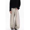 Old money drape casual trousers men's spring loose versatile silhouette senior scimitar wide-leg casual trousers