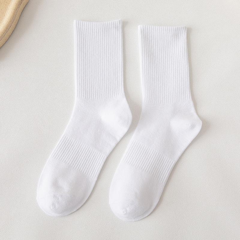 Unisex weiße Baumwollsocken - Mittellang, Lang & Kurz für Frühling, Sommer und Herbst