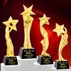 Customized High-end Gold-plating Resin Trophy, Creative Five-Pointed Star Thumb Excellent Staff Award, Gold, Silver, Copper, 1Pc