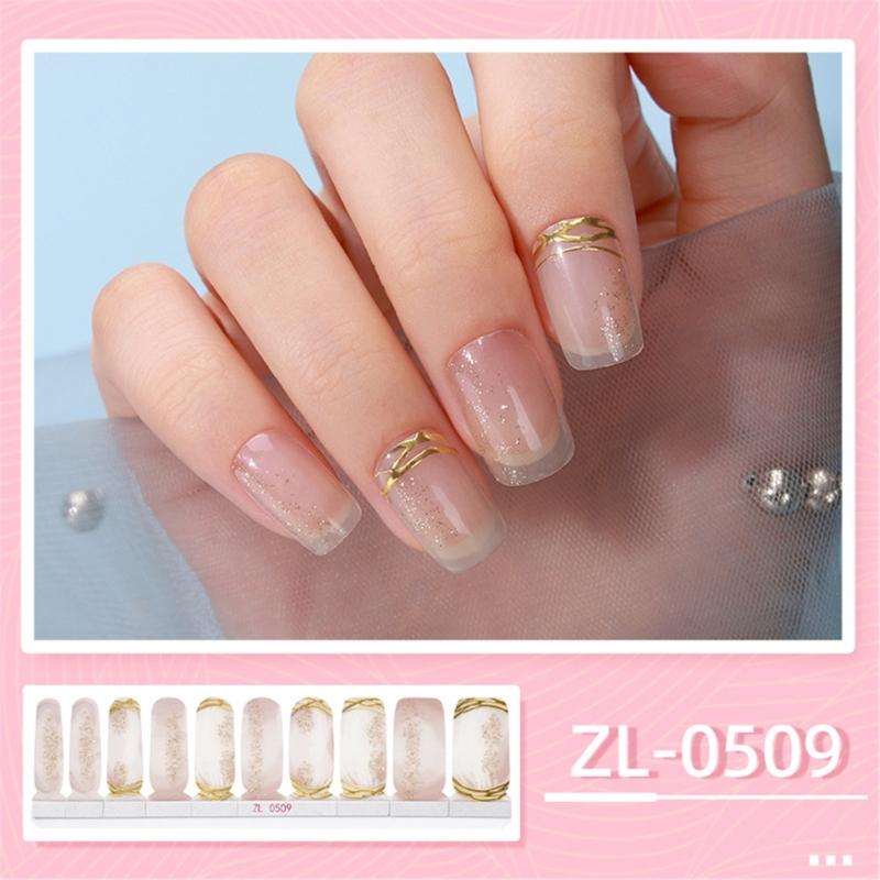 1 Sheet Nail Stickers Nail Strips Self-Adhesive DIY Nail Art Perfect for Nail Enthusiasts and Professional Manicurists