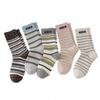 Damen Gestreifte Mid-Calf Socken - Frühling/Herbst Baumwolle, Miu Stil, Koreanisch & Japanisch Sport Kniehoch Trend