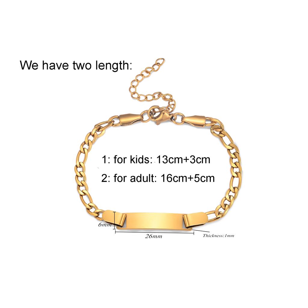 Personalize Custom Baby Girls Name Bracelet Stainless Steel Adjustable Kids Bracelet Gift to New Mom