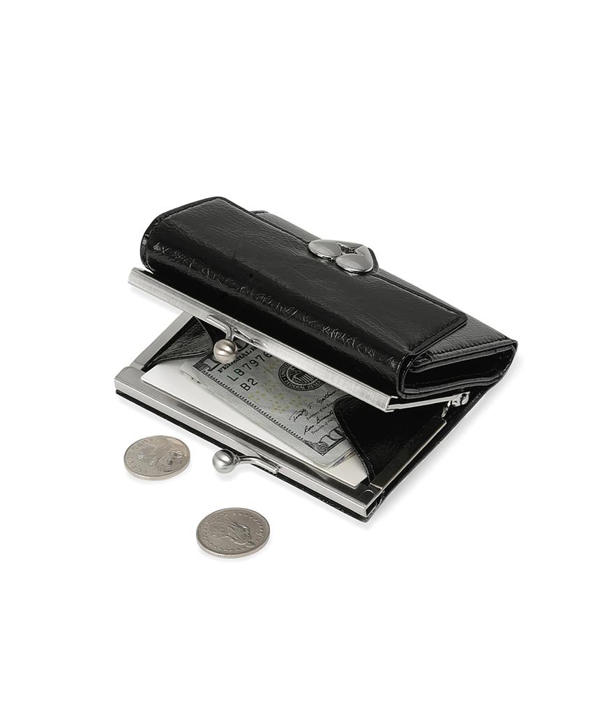Fennec Crinkle Hearty Frame Wallet - Black