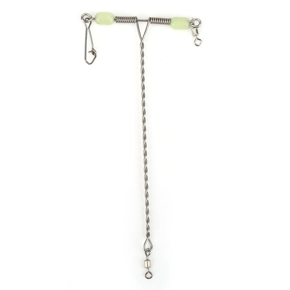 10pcs Stainless Steel Fishing Connector T-shaped Balance Fishing Swivel  Saltwater Fishing