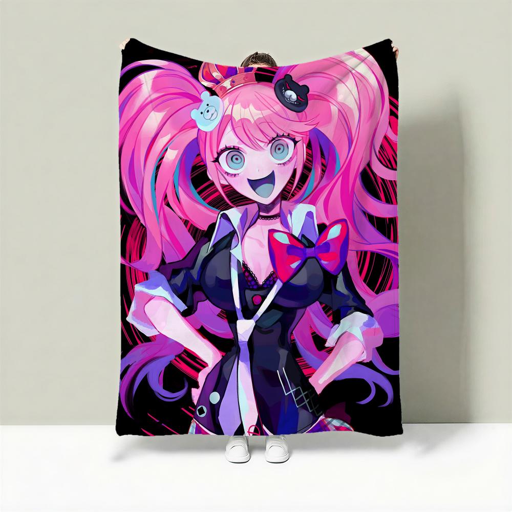 Game D-Danganronpa Throw Lightweight 240g Flannel Blanket Soft Skin-friendly for Summer Cooling 75X95CM