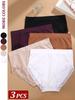 3pcs/Set High Waist Shapewear Lace Briefs Seamless Butt Lifter Women's Maillard Sexy Tummy Control Belly Shaping Lingerie Female