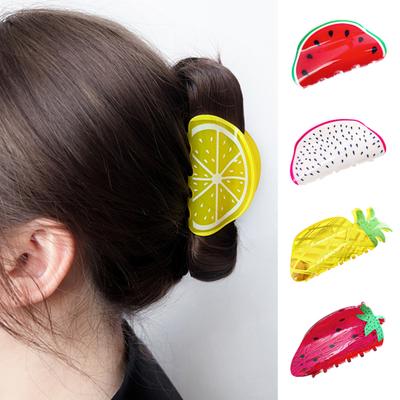 Damen Haarspange Zitrone Orange Wassermelone Kiwi Fruchtform Haarnadel Leichtgewichtige Hinterkopf Haarklammer Haaraccessoires