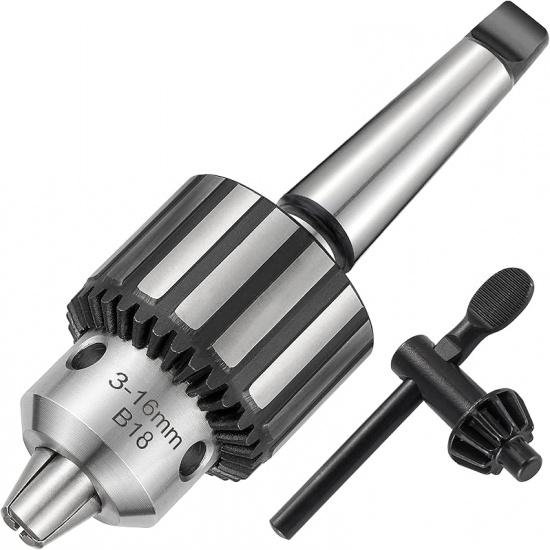 HD Chuck HEAVY DUTY 5/8" (16mm) Magnetic Drill Chuck with 3/4" Weldon Shank Adapter Key Type Chuck Converter Tool for Drill Press (B16)