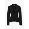 Women Wave Pattern Shawl Collar Knit Jacket A526102516
