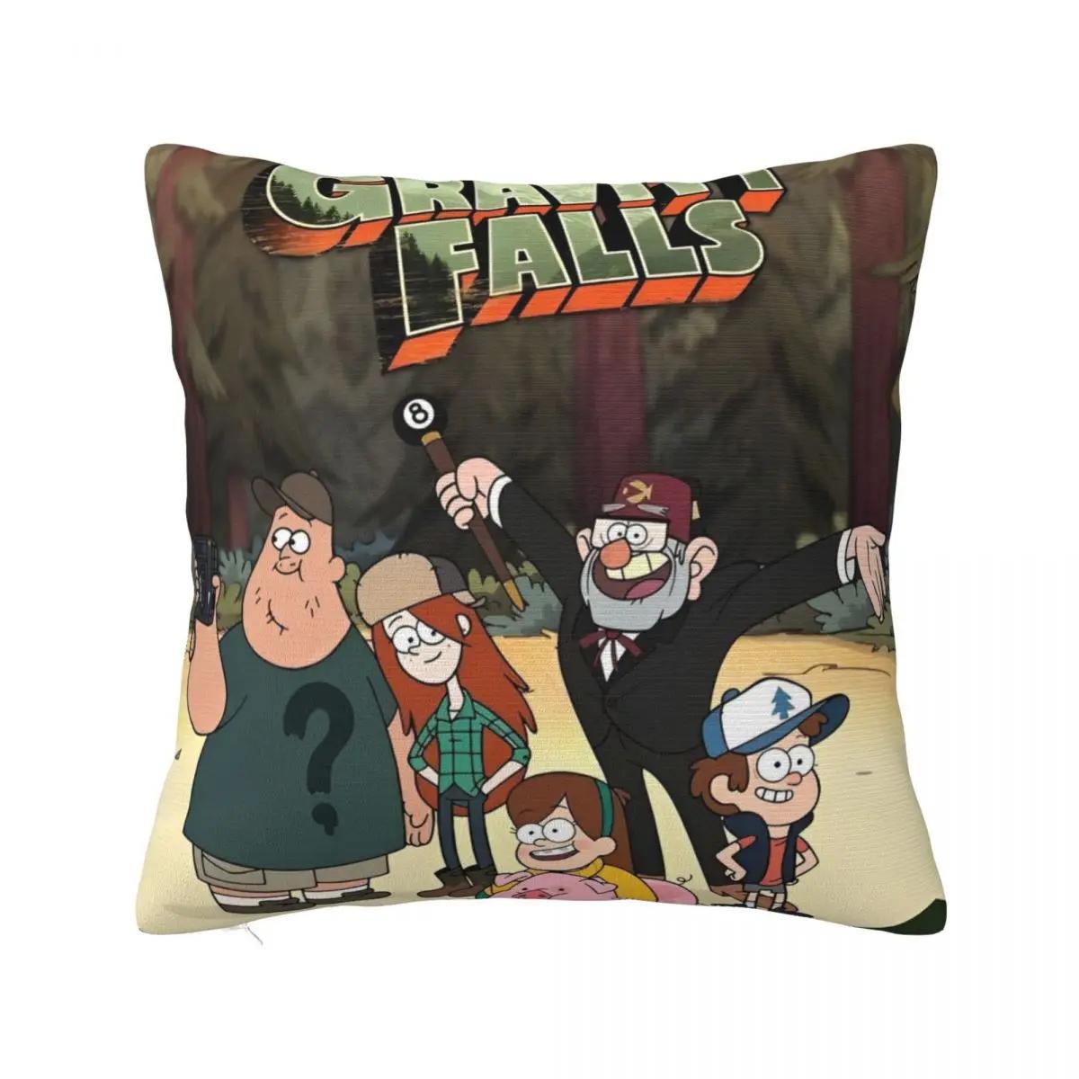 

Gravity Falls Poster Pillowcase Soft Polyester Cushion Cover Decoration Cartoon Anime Pillow Case Cover Home Zippered 40*40cm 12x12Inch