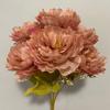 7-Head Peony Artificial Flower Bouquet for Weddings, Home Décor, and Photography