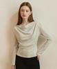 ADAUL Slim Shirring Drape T Shirts - 3Color