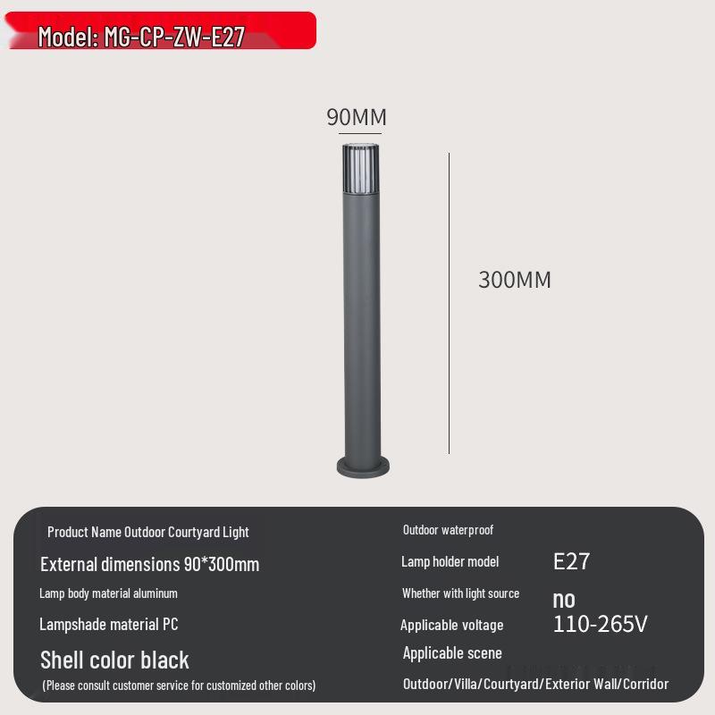 European Standard Waterproof Aluminum Glass Garden Light - Outdoor Minimalist Design
