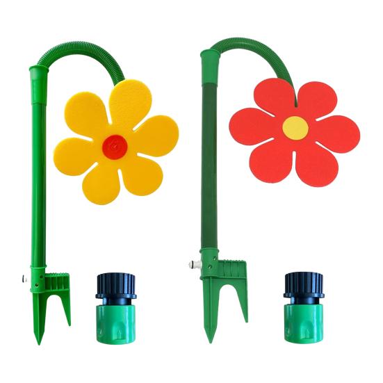 Dancing Daisy Lawn Sprinkler Crazy Daisy Garden Sprinkler 360-Degree Rotating Sun Flower Sprinkler for Watering Yard Plants Kids Pets Playing