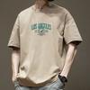Summer Short Sleeved T-shirt Men's Loose Plus Size American Trendy Brand Ins Round Neck Half Sleeved Printed T-shirt Casual Comfortable Top