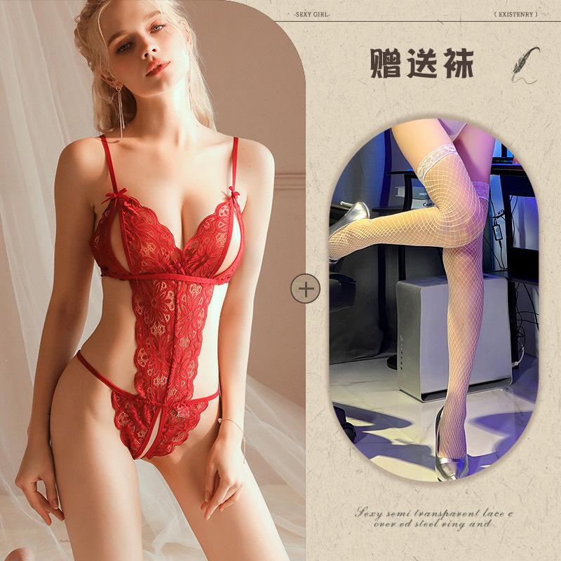Night listening incense lingerie sexy lace onesie women's passion suit pure desire hollow uniform temptation 874